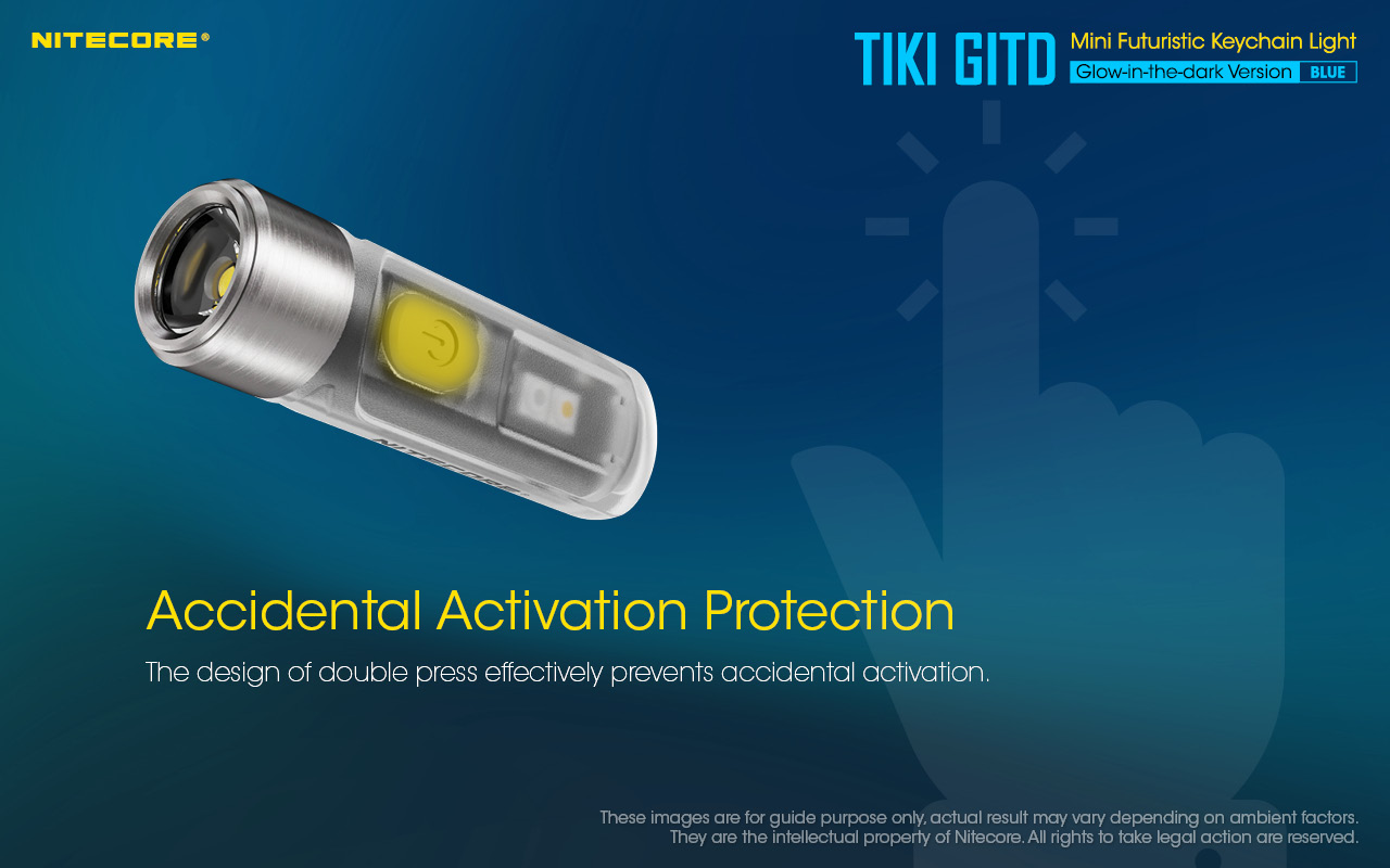 ΦΑΚΟΣ LED NITECORE TIKI GITD Blue, Glow-In-The-Dark, USB-C, 300 – πρόσθετη εικόνα 12