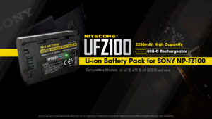 ΜΠΑΤΑΡΙΑ NITECORE for SONY UFZ-100, 7.2V, 2250mAh, 16.2Wh – πρόσθετη εικόνα 1