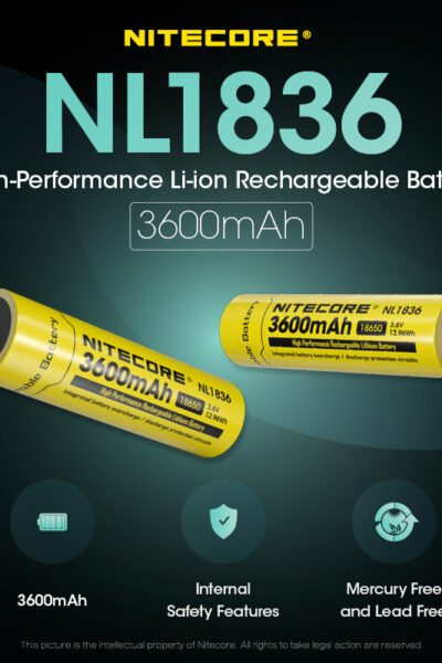 ΜΠΑΤΑΡΙΑ NITECORE 18650 / 3600mAh (τιμή τεμαχίου), NL1836 – πρόσθετη εικόνα 1