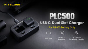 ΦΟΡΤΙΣΤΗΣ ΓΙΑ 2ΜΠΑΤΑΡΙΕΣ NITECORE PLB500 για ΦΑΚΟΥΣ NPL – πρόσθετη εικόνα 1