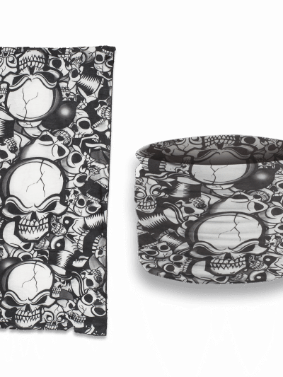 Περιλαίμιο BARBARIC, Υφασμάτινο, Skulls