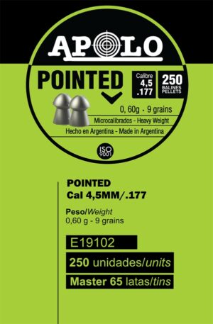 Pellets APOLO POINTED 4,5mm / 250 – πρόσθετη εικόνα 1