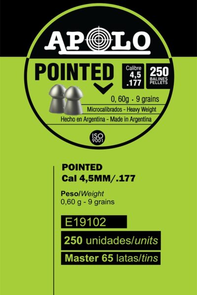 Pellets APOLO POINTED 4,5mm / 250 – πρόσθετη εικόνα 1