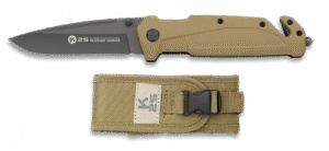 ΣΟΥΓΙΑΣ K25, Rubber pocket knife. Titanium coated, TAN, 18487