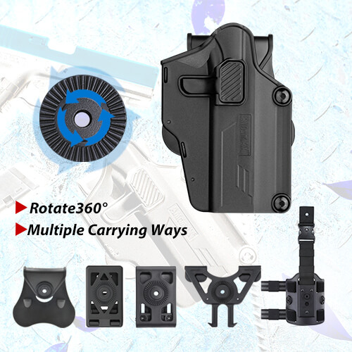 ΘΗΚΗ ΠΙΣΤΟΛΙΟΥ AMOMAX, Per-Fit Universal, RH, Black – πρόσθετη εικόνα 7