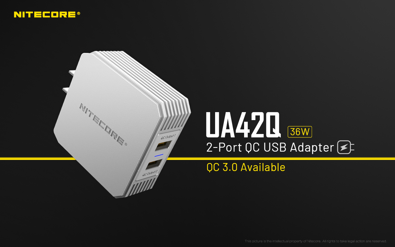 ΤΡΟΦΟΔΟΤΙΚΟ USB, NITECORE UA42Q Quick charge 3.0 – πρόσθετη εικόνα 1