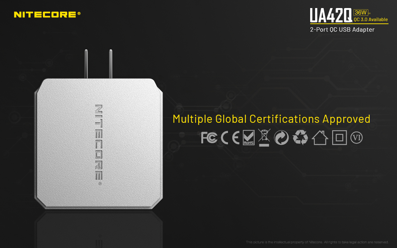 ΤΡΟΦΟΔΟΤΙΚΟ USB, NITECORE UA42Q Quick charge 3.0 – πρόσθετη εικόνα 9