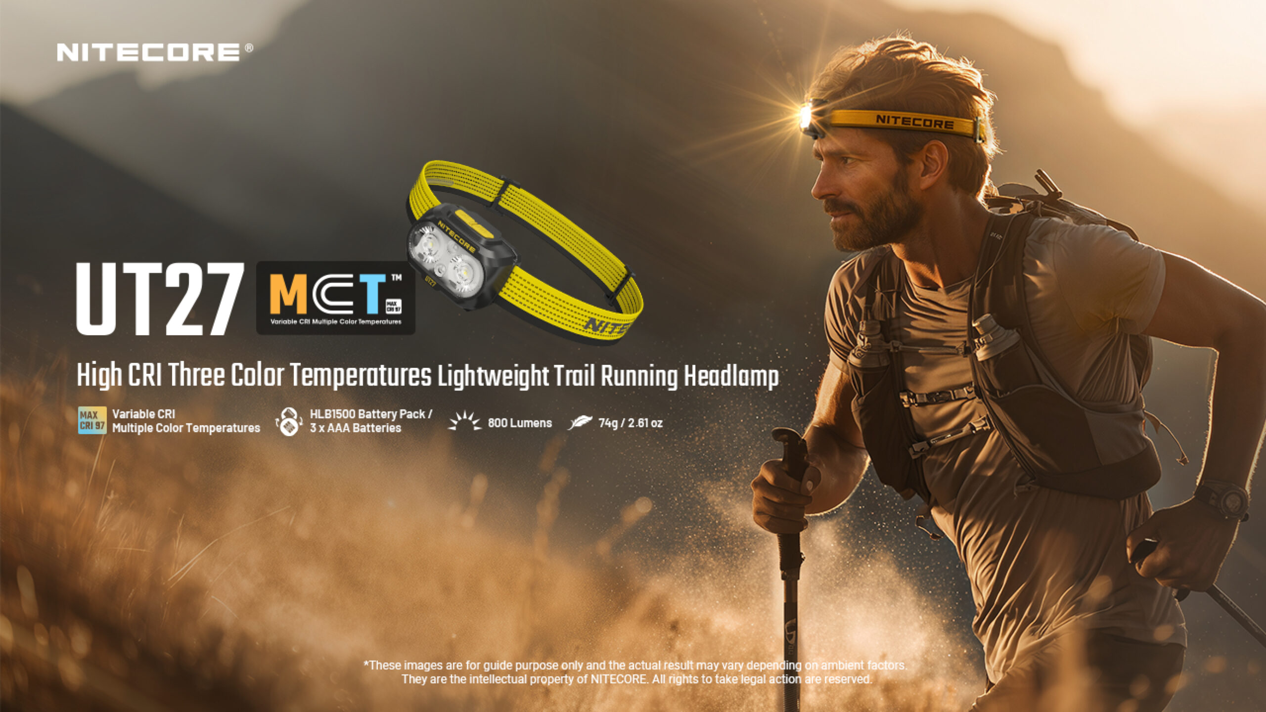 ΦΑΚΟΣ LED NITECORE HEADLAMP UT27 Pro MCT 800Lumens + 2x – πρόσθετη εικόνα 6