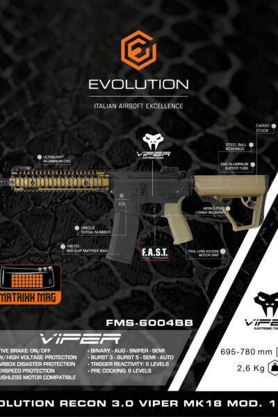 ΟΠΛΟ SOFT Evolution Recon 3.0 Viper MK18 Mod. 1 BB, FMS-6004BB – πρόσθετη εικόνα 1