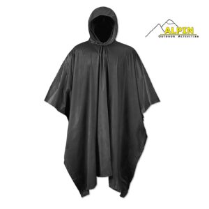PVC Rain Poncho Alpin 203*137cm 0.10mm Mαυρο