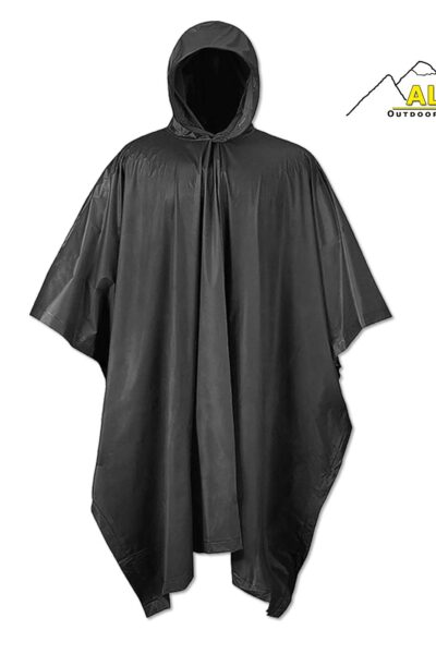 PVC Rain Poncho Alpin 203*137cm 0.10mm Mαυρο
