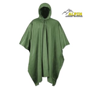 PVC Rain Poncho Alpin 203*137cm 0.10mm Πρασινο
