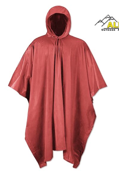 PVC Rain Poncho Alpin 203*127cm 0.10mm Κοκκινο