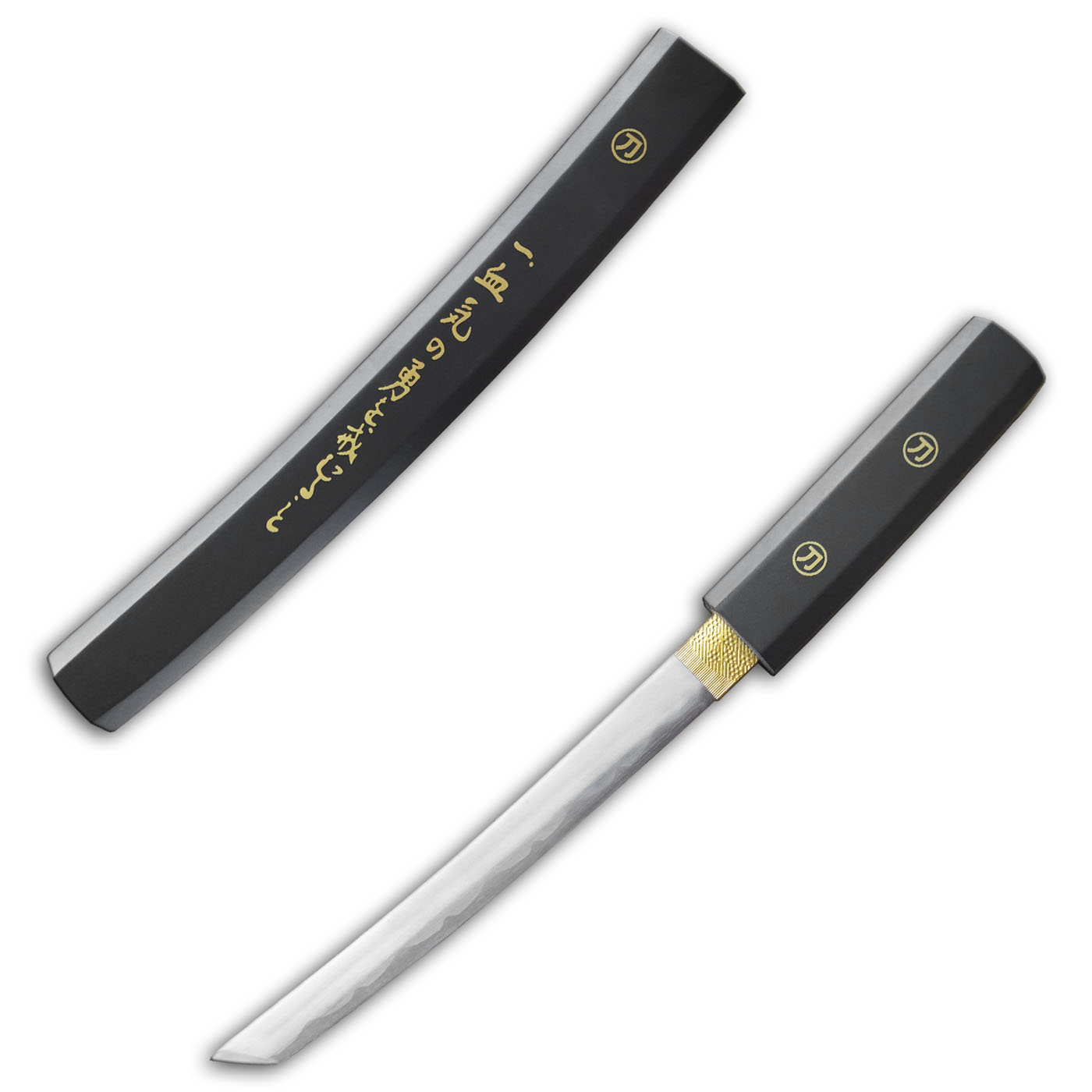 Διακοσμητικό Wakizashi σε Μαύρο χρώμα Σκαλιστό
