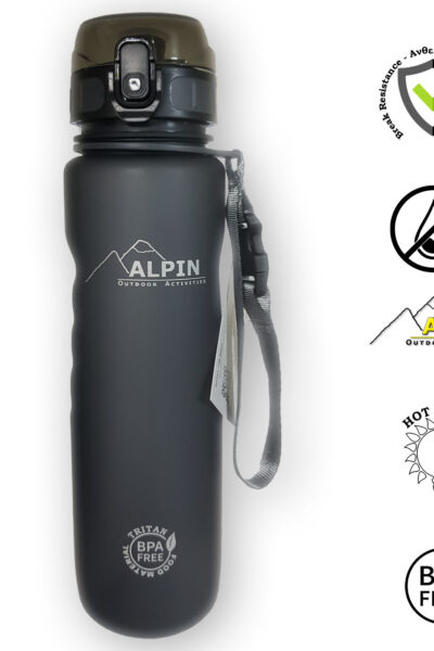 Παγούρι 1000ml v2 Alpin Outdoor Combo - Tritan - Dark Grey