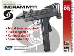 ΑΕΡΟΒΟΛΟ ASG INGRAM M11,GNB, 4.5mm – πρόσθετη εικόνα 1
