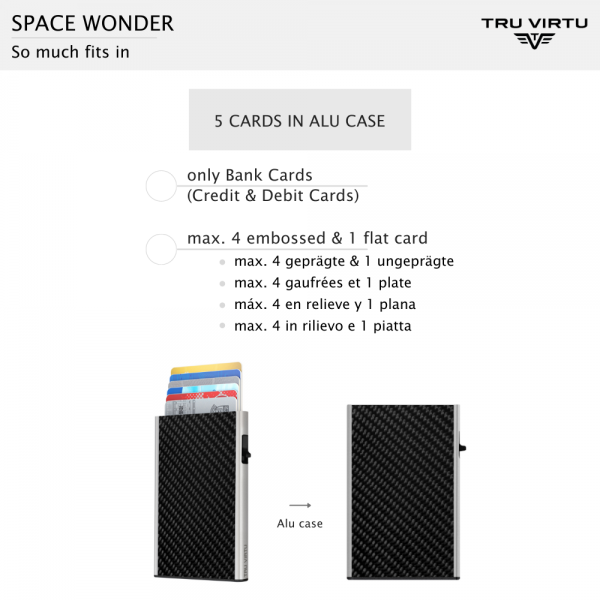 ΘΗΚΗ ΚΑΡΤΩΝ TRU VIRTU CLICK &SLIDE CARBON FIBRE SILVER – πρόσθετη εικόνα 4