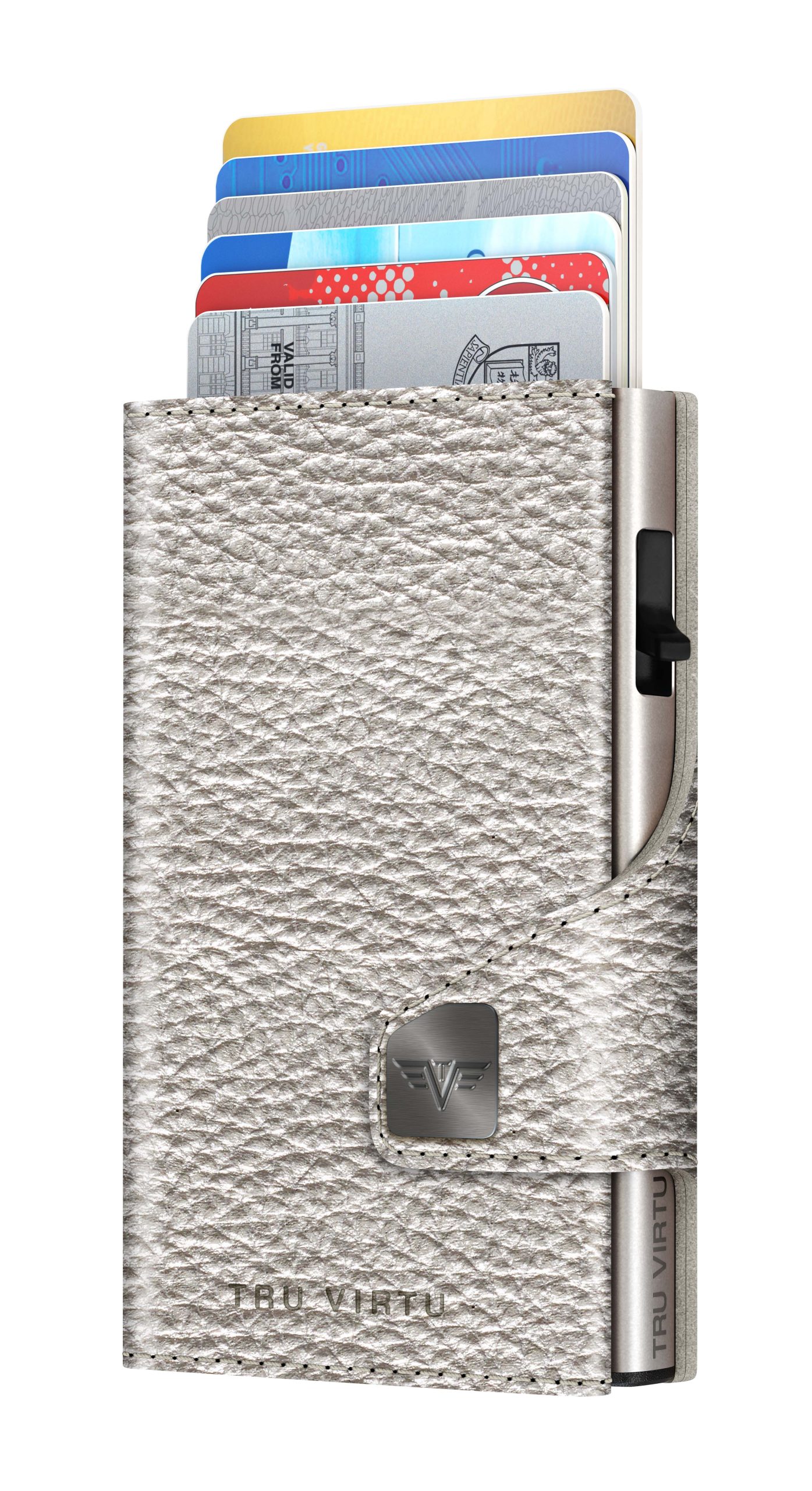 ΠΟΡΤΟΦΟΛΙ TRU VIRTU CLICK & SLIDE METALLIC SILVER