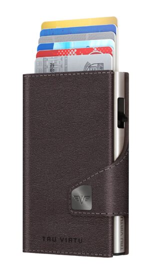 ΠΟΡΤΟΦΟΛΙ TRU VIRTU CLICK & SLIDE NAPPA BROWN
