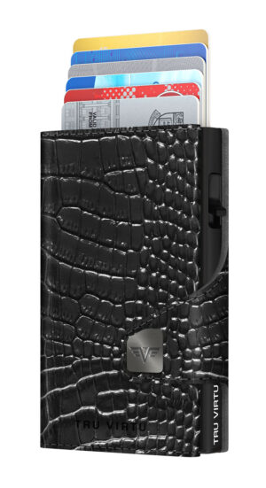 ΠΟΡΤΟΦΟΛΙ TRU VIRTU CLICK & SLIDE CROCO BLACK