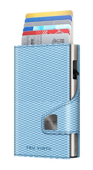 ΠΟΡΤΟΦΟΛΙ TRU VIRTU CLICK & SLIDE RHOMBUS LIGHT BLUE
