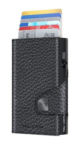 ΠΟΡΤΟΦΟΛΙ TRU VIRTU CLICK & SLIDE PEBBLE BLACK/ BLACK