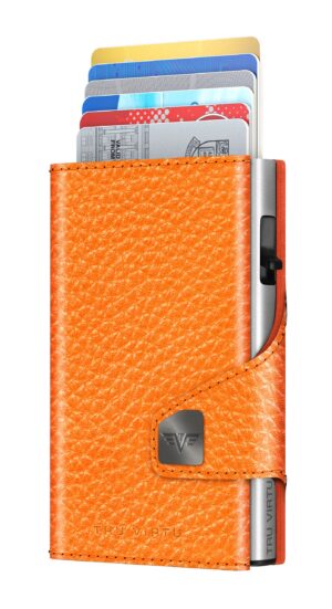 ΠΟΡΤΟΦΟΛΙ TRU VIRTU CLICK & SLIDE PEBBLE ORANGE/ SILVER