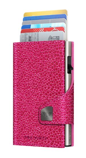 ΠΟΡΤΟΦΟΛΙ TRU VIRTU CLICK & SLIDE STING RAY FUCHSIA/SILVER
