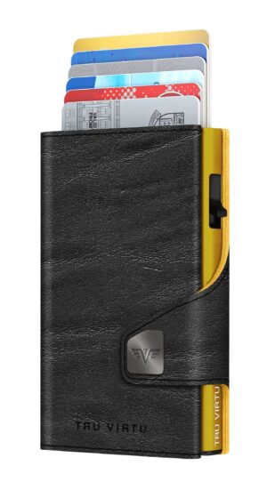 ΠΟΡΤΟΦΟΛΙ TRU VIRTU CLICK & SLIDE CARAMBA BLACK-YELLOW/GOLD