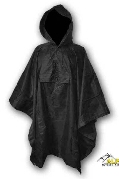 Alpin Rain Poncho 210TPu XL152*203cm Pvc Coating μαυρο