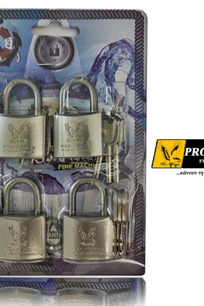 Ανοξειδωτο Λουκέτο Pro-Tools 4 30mm-ανοιγουν με ιδιο κλειδι