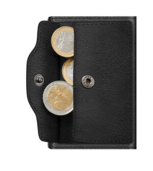 ΠΟΡΤΟΦΟΛΙ TRU VIRTU CLICK & SLIDE COIN POCKET NAPPA BLACK – πρόσθετη εικόνα 1