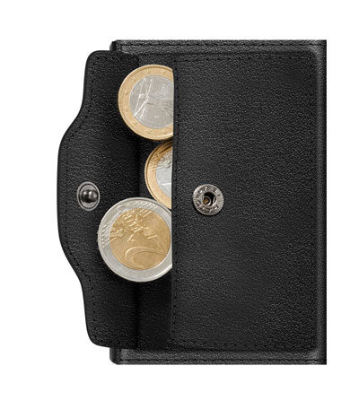 ΠΟΡΤΟΦΟΛΙ TRU VIRTU CLICK & SLIDE COIN POCKET NAPPA BLACK – πρόσθετη εικόνα 1