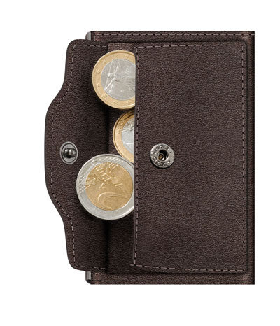 ΠΟΡΤΟΦΟΛΙ TRU VIRTU CLICK & SLIDE COIN POCKET NAPPA BROWN – πρόσθετη εικόνα 1