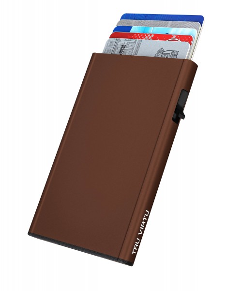 ΘΗΚΗ ΚΑΡΤΩΝ TRU VIRTU CLICK &SLIDE BROWN – πρόσθετη εικόνα 1