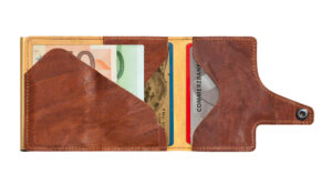 ΠΟΡΤΟΦΟΛΙ TRU VIRTU CLICK & SLIDE CARAMBA BROWN-YELLOW/GOLD – πρόσθετη εικόνα 1