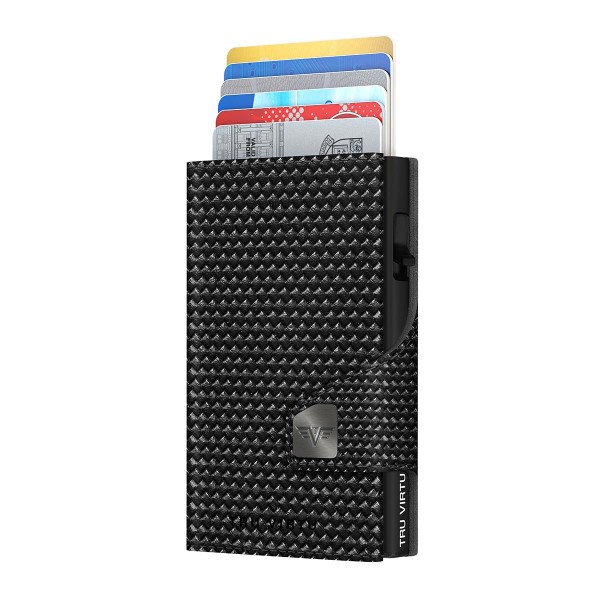 ΠΟΡΤΟΦΟΛΙ TRU VIRTU CLICK & SLIDE COIN POCKET DIAGONAL CARBON
