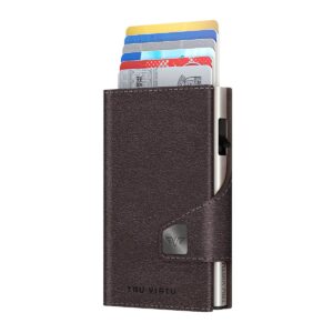 ΠΟΡΤΟΦΟΛΙ TRU VIRTU CLICK & SLIDE COIN POCKET NAPPA BROWN