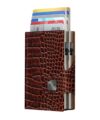 ΠΟΡΤΟΦΟΛΙ TRU VIRTU DOUBLEWALLET CLICK & SLIDE CROCO BROWN