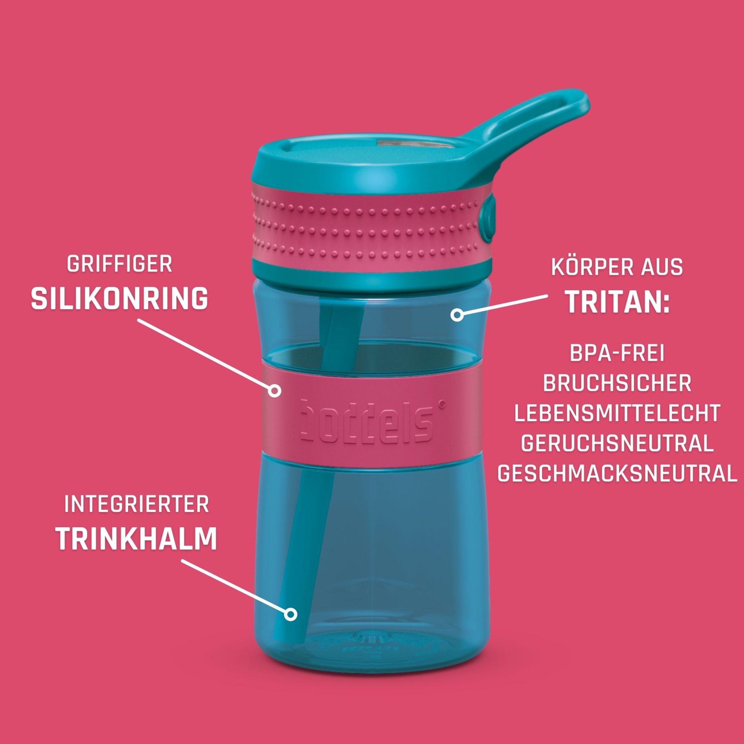 ΠΑΓΟΥΡΙ BODDELS 400ML EEN RASPBERRY RED/TURQUOISE – πρόσθετη εικόνα 1