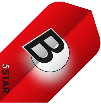 ΦΤΕΡΑ BULL'S DART, 5-Star Flights, Slim, Red