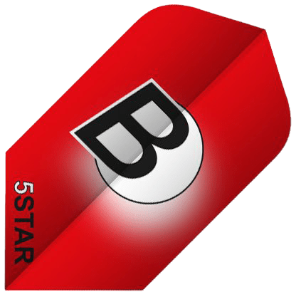 ΦΤΕΡΑ BULL'S DART, 5-Star Flights, Slim, Red