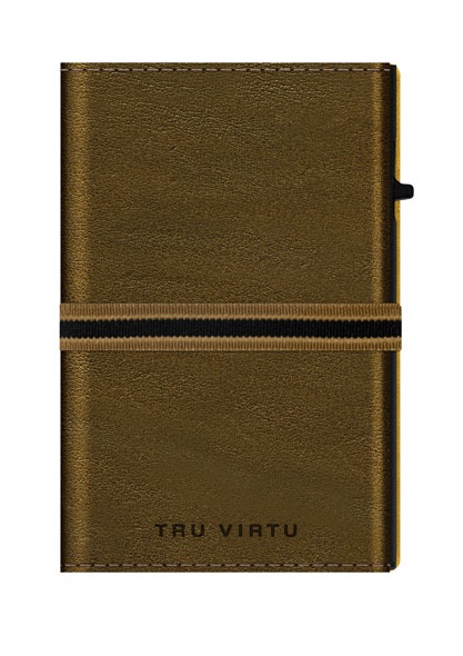 ΠΟΡΤΟΦΟΛΙ TRU VIRTU CLICK & SLIDE CROSS STRAP CARAMBA MOSSGREEN
