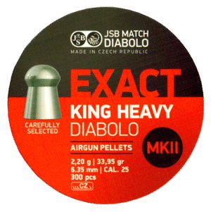 Pellets JSB EXACT KING Heavy MKII 6,35mm 2,2g/33,95gr