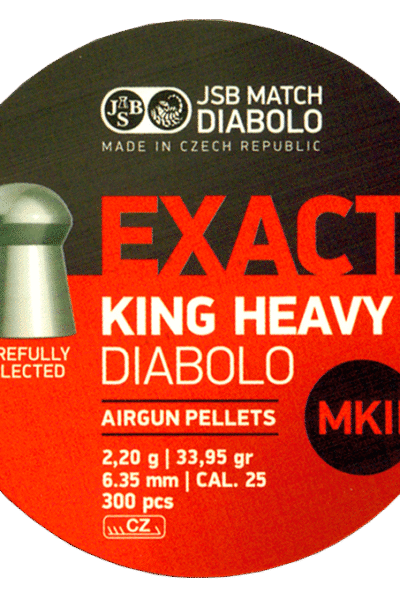 Pellets JSB EXACT KING Heavy MKII 6,35mm 2,2g/33,95gr