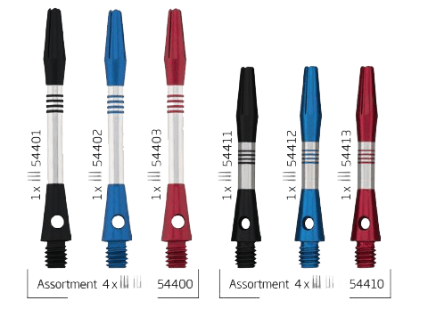 ΚΟΡΜΟΙ DART, BULL's Cetra Aluminium Shaft, Short, Black