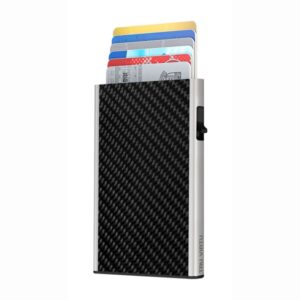 ΘΗΚΗ ΚΑΡΤΩΝ TRU VIRTU CLICK &SLIDE CARBON FIBRE SILVER