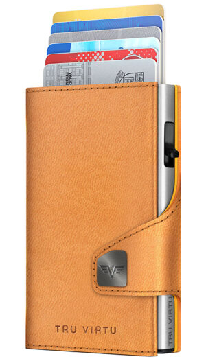 ΠΟΡΤΟΦΟΛΙ TRU VIRTU CLICK & SLIDE VEGAN BIO APPLE WALNUT/ SILVER