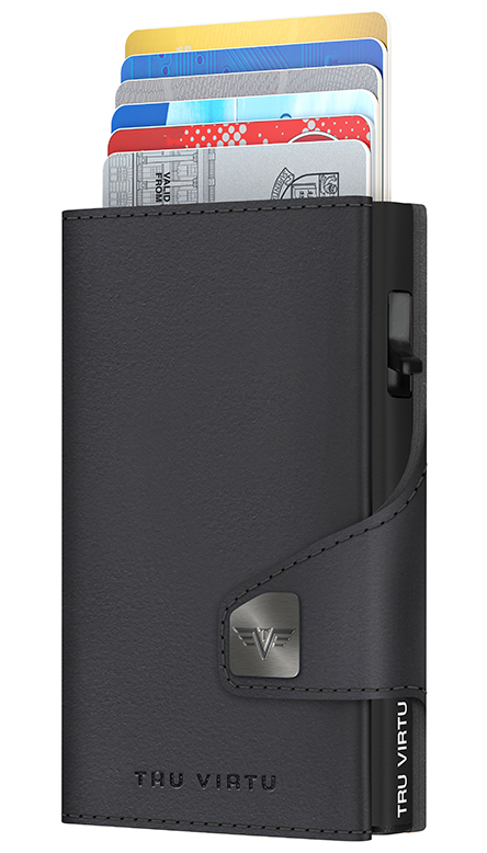 ΠΟΡΤΟΦΟΛΙ TRU VIRTU CLICK & SLIDE VEGAN BIO APPLE BLACK/ BLACK