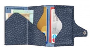 ΠΟΡΤΟΦΟΛΙ TRU VIRTU CLICK & SLIDE PEBBLE NAVY BLUE/ SILVER – πρόσθετη εικόνα 1